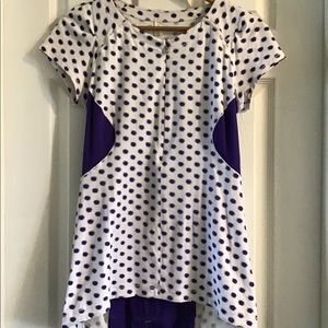 Unique Polka Dot half-zip Lulumon Top